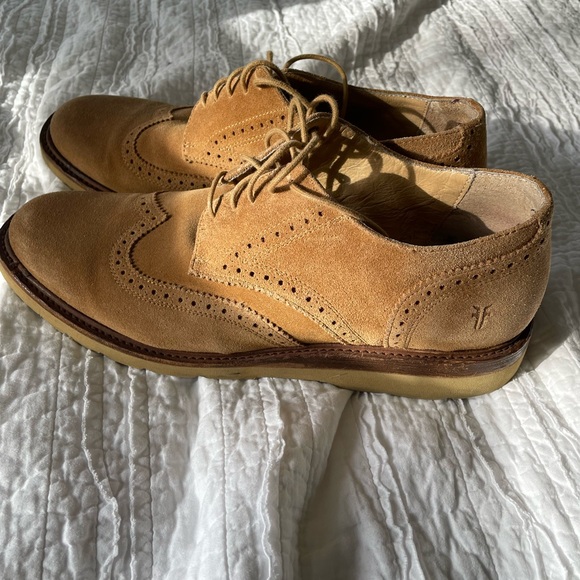 Frye Suede Paul Wingtip Oxfords - Men’s 12 - Picture 2 of 5